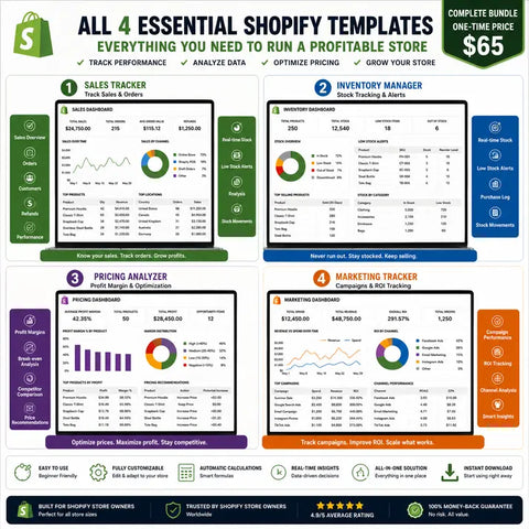 Complete Shopify Store Essentials Bundle - 4 Templates